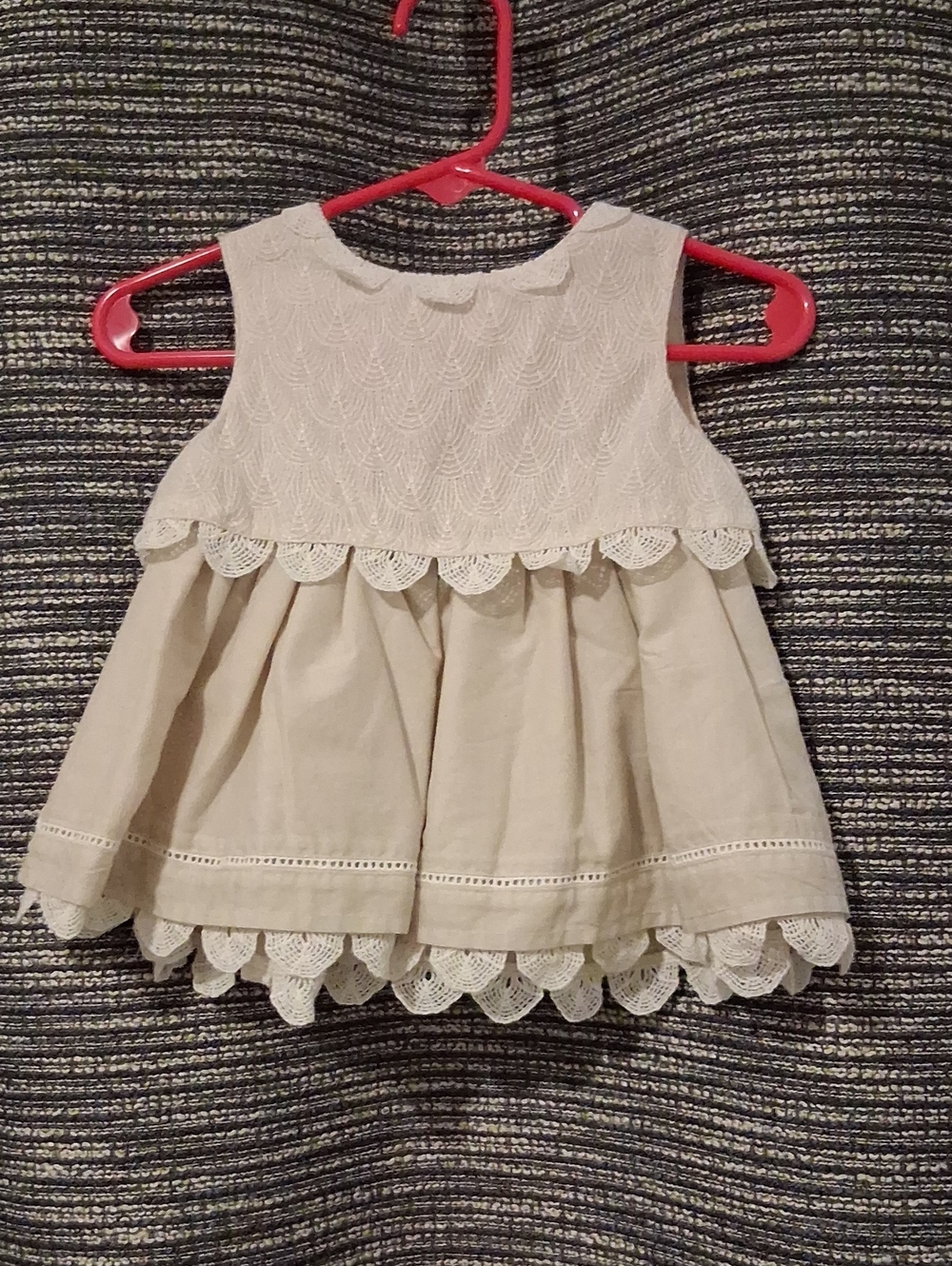 Catherine Malandrino Cream Lace-Trim Sleeveless Dressy Top